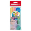 Guľôčkové perá Kores K0 Pen Pastel LOLLIPOPZ - 6 pastelových farieb