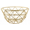 Kôš, košík - Zlatý (Kovový kôš pre ovocný kôš zlatý drôt)