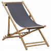 Záhradné lehátko - Deckchair bamus drevo tmavošedé plátno Vidaxl (Deckchair bamus drevo tmavošedé plátno Vidaxl)