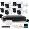 Dahua IP monitorovacia súprava 2MPx 8 vonkajších kamier Smart Dual Light IR LED 30m
