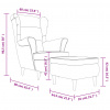 vidaXL Kreslo wingback s podnožkou bledosivé zamatové - Sivá - 123288-69402
