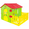 Detský domček s plotom Mochtoys 12 m + (Detský domček, detský domček, záhrada, ihrisko)