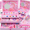 ROZKŁADANY KUFEREK KOSMETYKI DLA DZIECI JEDNOROŽEC MAKEUP KORÁLKY DARČEK