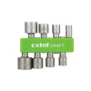 Extol Hlavice nástrčné so 6-hrannou stopkou 1/4“, 8-dielna sada 10213