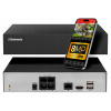 SIEŤOVÝ MONITOROVACÍ REKORDÉR NVR IP 9 KANÁLOVÝ 4XPOE 8MPx 4K HDMI
