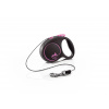 Vodítko Flexi Black Design XS 3m/8kg s lankom ružové
