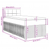 vidaXL Posteľný rám boxsping s matracom krémový 80x200 cm látka - Krémová - 153364-51716