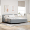 zahrada-XL Posteľ boxspring s matracom Svetlosivá 180 x 200 cm látka 3338783