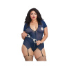 Queen Size Mesh Garter Slip Police