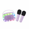 Bluetooth Karaoke set pre dvoch Mikrofóny a Reproduktor Lalarma Copenhagen fialový