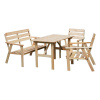 Záhradný jedálenský set z borovicového dreva pre 4 Nordic - Rojaplast