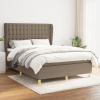zahrada-XL Boxspring posteľ s matracom sivohnedý 140x190 cm látka 3128841
