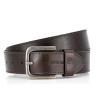 Hnedý pánsky kožený opasok Pierre Cardin s ozdobným šitím