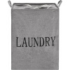 Springos Úložný kôš 81l šedý s nápisom Laundry HA0112
