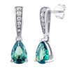 Stříbrné náušnice Ella se syntetickým turmalínem paraiba a Brilliance Zirconia MSS195EPAR