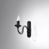 Sollux Lighting Nástenné svietidlo Minerwa, čierne telo svietidla