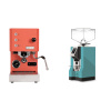 Profitec GO, red + Eureka Mignon Specialita, CR tiffany blue