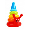 Teddies Skládanka pyramida kroužky šnek