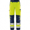 FRISTADS reflexní kalhoty HIGH VIS GREEN 2651 GPLU . žlutá/námořnická vel.50