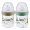 Nuk fľaša dojčenská For Nature s kontrolou teploty hnedá 150 ml
