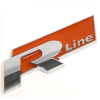 Znak, logo, emblém, nápis VW R-Line 3D - oranžový