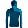 Ortovox pánska mikina Fleece Light Grid SN Hoody M | farba: petrol blue, veľkosť: L