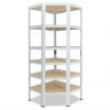 Meets-ecommerce UG Rohový regál profi 230x70x40, 6-7 políc Farba: Biela, Počet polic: 6 políc