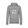 Superfutbal Mikina s kapucňou Juve, sivá melírová Veľkosť: 3XL