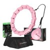 Masážna hula hoop HMS HHW11 so závažím + zoštíhľujúci pás PLUS SIZE ružový