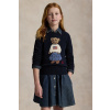 Detský bavlnený sveter Polo Ralph Lauren 313702268001 tmavomodrá 130-134