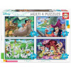 Educa - Puzzle 4v1 Disney rozprávky - 40-99 dielov