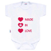 New Baby Body S Potlačou MADE IN LOVE-80 (9-12m)