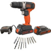 BLACK+DECKER akumulátorový vrtací šroubovák BCD001C1, 18V
