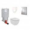Grohe Cenově zvýhodněný závěsný WC set k zazdění + WC Ideal Standard Tesi 38643SET-KE
