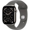 Apple Watch Series 11 GPS + Cellular 46mm Natural Titanium Case with Stone Grey Sport Band - S/M
