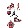 CUKROVÁ TLAČ jedlý obrázok na tortu Cukrová hmota NBA BASKETBAL JORDAN SADA 4