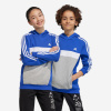 ADIDAS Detská mikina s kapucňou modrá 140 cm