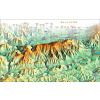 nástenná mapa Malá Fatra od severu XL 110x160cm panoramatická lamino,lišty (z edície 