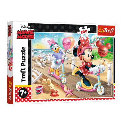 TREFL Puzzle Minnie Mouse Na pláži 200 dielikov