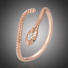 GRACE Silver Jewellery Stříbrný prsten Graceful Snake Rose Gold, stříbro 925/1000, had P-SCR666-C/2 nastavitelná Zlatá