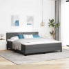 zahrada-XL Posteľ boxspring s matracom Tmavo šedá 180 x 200 cm látka 3338784