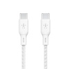 Belkin USB-C na USB-C kabel 100W, 2m, bílý - odolný CAB014bt2MWH