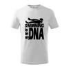 Swimming is in my DNA - Tričko detské bavlnené - 134 cm/8 rokov ( Biela )