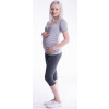 Be MaaMaa Těhotenské barevné legíny 3/4 délky - tm. béžová, vel. M - XL (42)