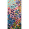 Blue, Silvia Sochuláková,originálny,ručne maľovaný obraz L (do veľkosti 95x95cm) Viac farieb
