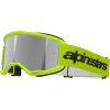 Okuliare ALPINESTARS Vision 3 Wordmark žlté fluo zrkadlové sklíčko strieborné