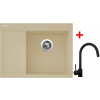Sinks RIM 650 P Sahara + Vitalia čierna matná G3150