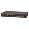 PLANET GSD-908HP Switch 8x PoE 802.3at, 120W, ext.zdroj, kov, fanless