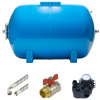 Vodárenský set 100L AQUA OLA ležatý - 100 - tlaková nádoba je s vakom - áno - oceľ - PS (pracovný) 10 bar ; Max. (maximálny) 15 bar - 25mm - 1