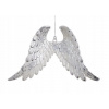Strieborné anjelské krídla závesná ozdoba na Vianoce 15cm